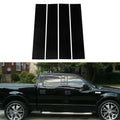 Fit for Ford F-150 Extended Cab 2004-2014 Gloss Paino Black Pillar Post Door Moulding Trim Window Sticker Decorativer Cover