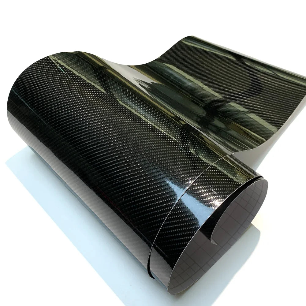 7D Carbon Fiber Vinyl Wrap Black Car Foil Red Motorcycle Sticker Automotive PET Car Body Stickers Waterproof Self-adhesive Film