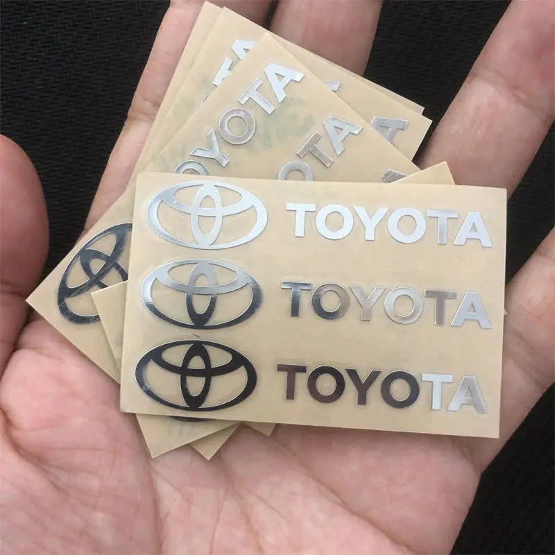 Metal Creative Car Emblem Badge Waterproof Dirt-proof Stickers For Toyota Corolla Camry RAV4 Yaris Hilux Crown TRD prius