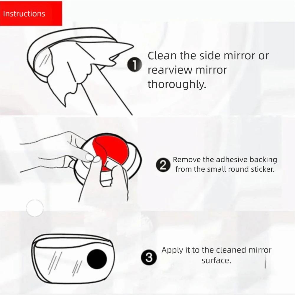 Durable 75/90mm Truck Bus Round Blind Spot Mirror HD Convex Wide Angle Rear View Mirror Car Side Mirrors Auto Accessories