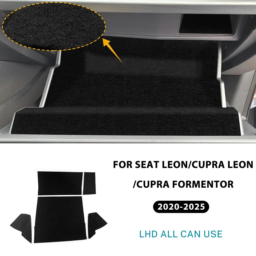 Italian Premium Suede For Seat Leon MK4 Cupra Leon Cupra Formentor 2020 2021 2022 2023 2024 2025 Car Co-Pilot Toolbox Sticker