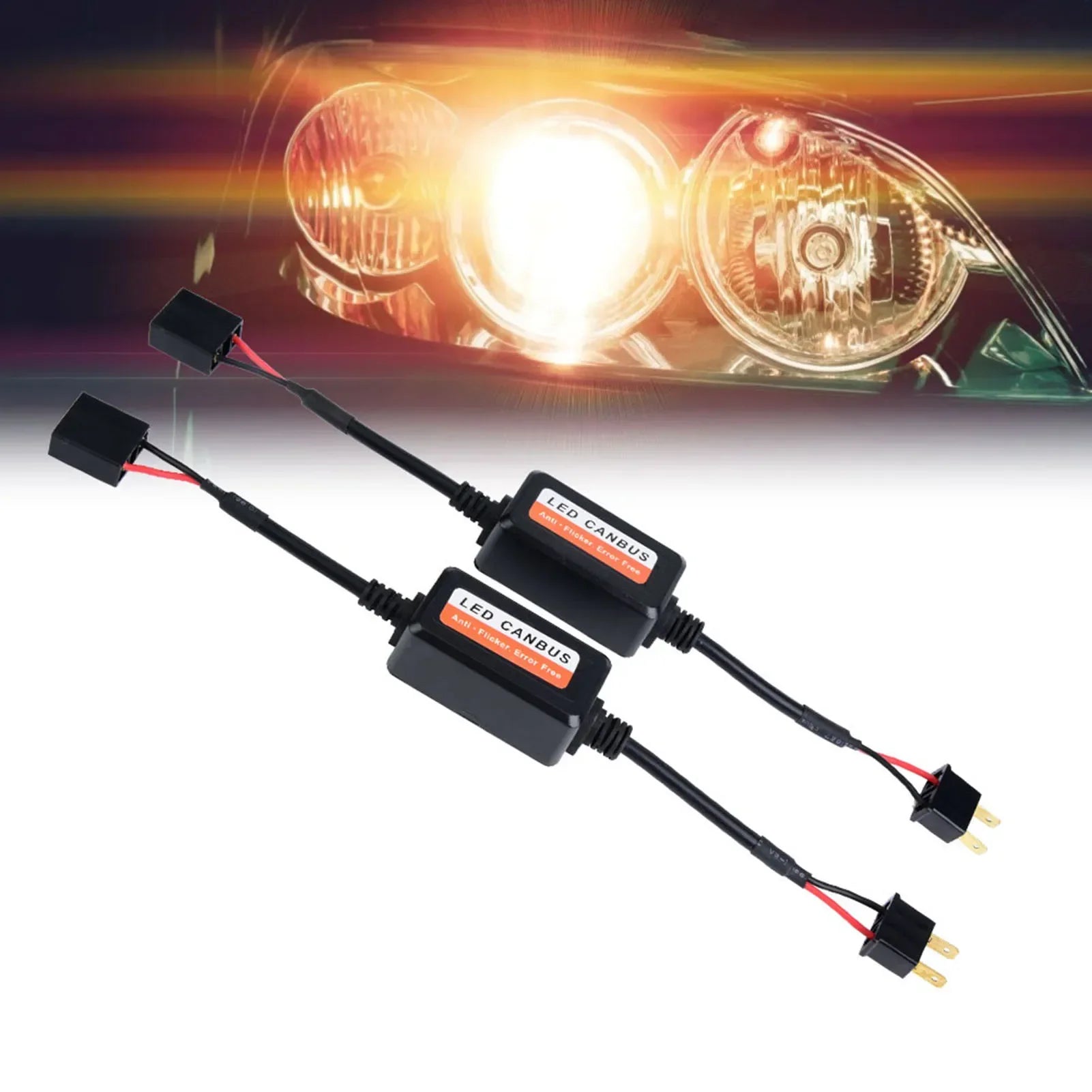 NEW 1/4PCS H1/H4/H7/H11/9005/9006 Automotive LED Decoder Black Anti-Flicker LED Canbus Decoder Fault Eliminator Auto Accessory