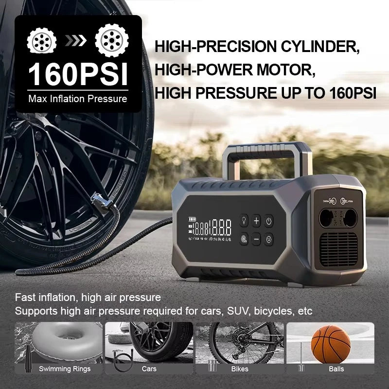 Portable Car Jump Starter with Air Pump Car Battery Jump Starter Power Station MultiFunction Jump Starter Car