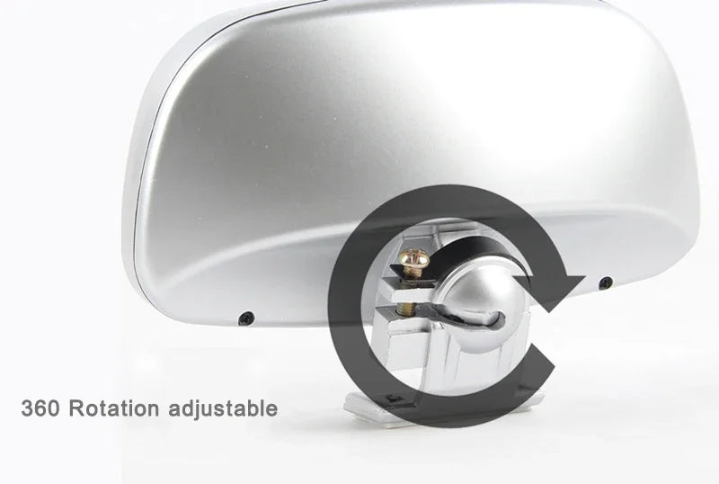 1 Pair 360 Degree Rotation Adjustable Rear View Mirror Car Blind Spot Mirror Wide Angle Lens for Parking Auxiliary Mirror