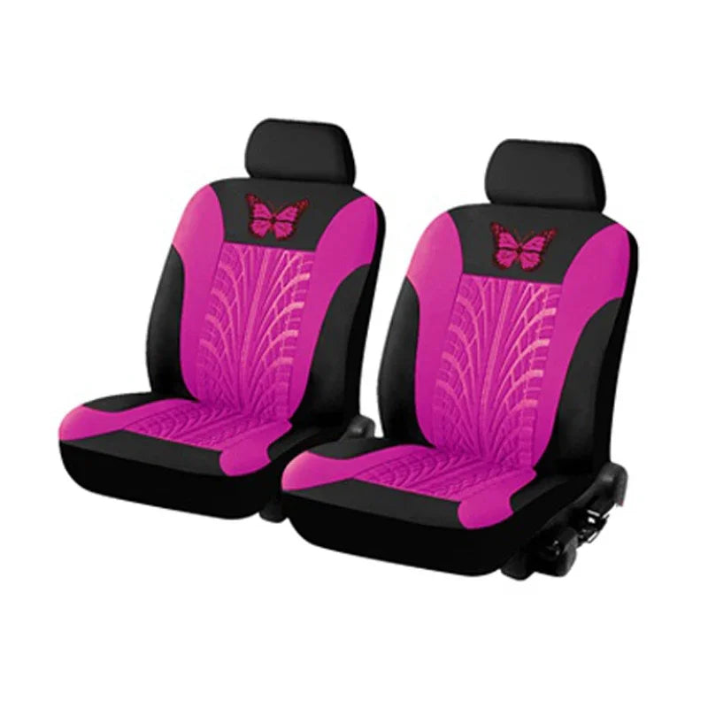 Car Seat Cover Full Set, Universal Butterfly Pattern Embroidery Auto Seat Cover Set