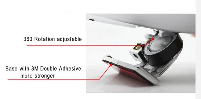 1 Pair 360 Degree Rotation Adjustable Rear View Mirror Car Blind Spot Mirror Wide Angle Lens for Parking Auxiliary Mirror