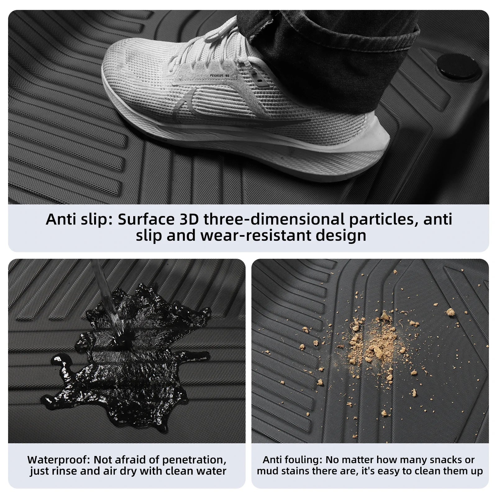 for Polestar 4 2023-2024 Car Floor Mats Protective Mat Car Interior Accessories TPE Waterproof Cargo Liner Trunk Mat Left Rudder