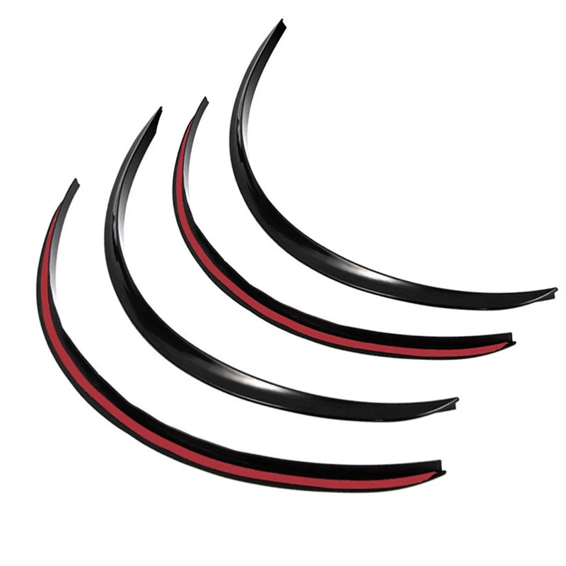 Universal 4PCS Car Truck Body Fender Flares 73cm Rubber Wheel Arches Eyebrow Lip Anti-scratch Strip Sticker Mud Flaps Guard Trim