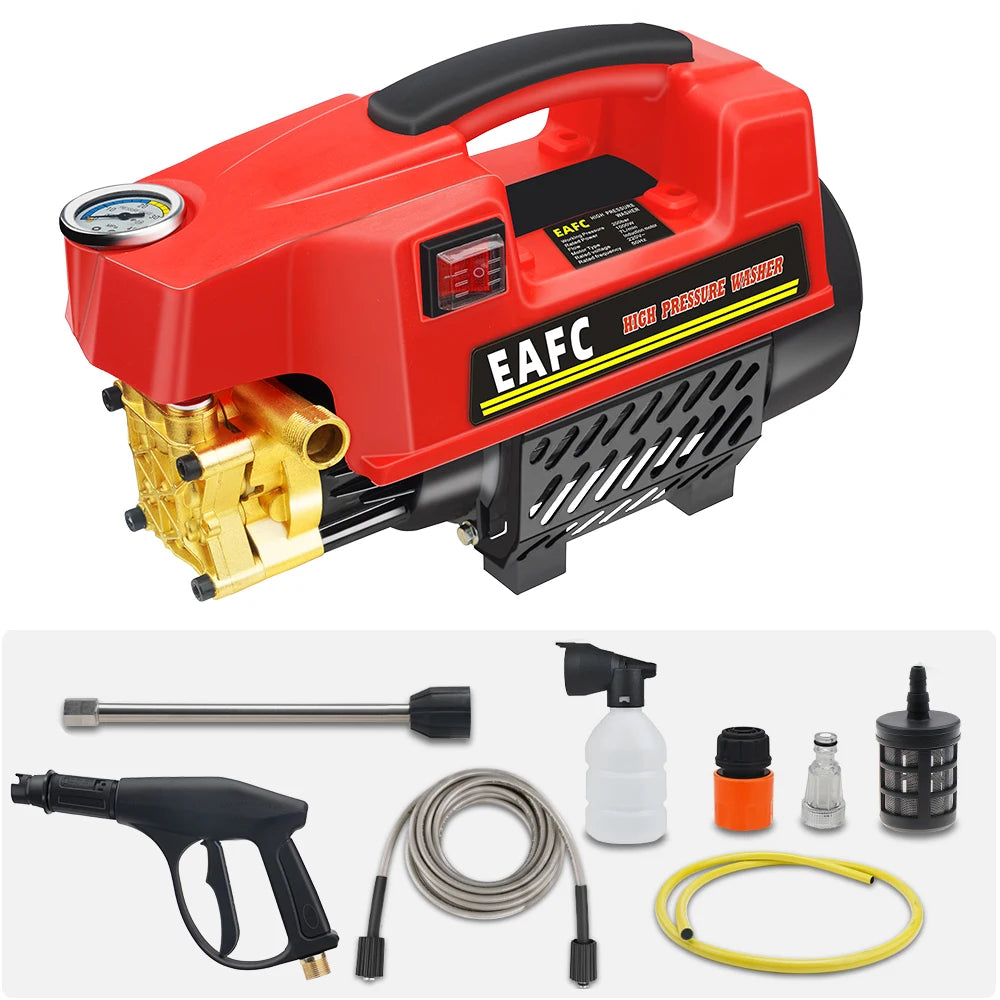 EAFC Car Wash Machine 200 Bar High Power 1000W 220V With Long Gun Machine Car Washer Water Gun Water Efficient cleaning tool