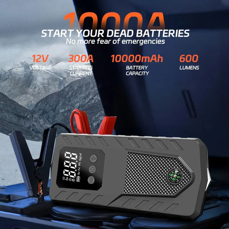 Car Jump Starter Light Safety Batteri Charger Jump Starter Portable Charger Car Booster Starting Device Booster Car Accessories