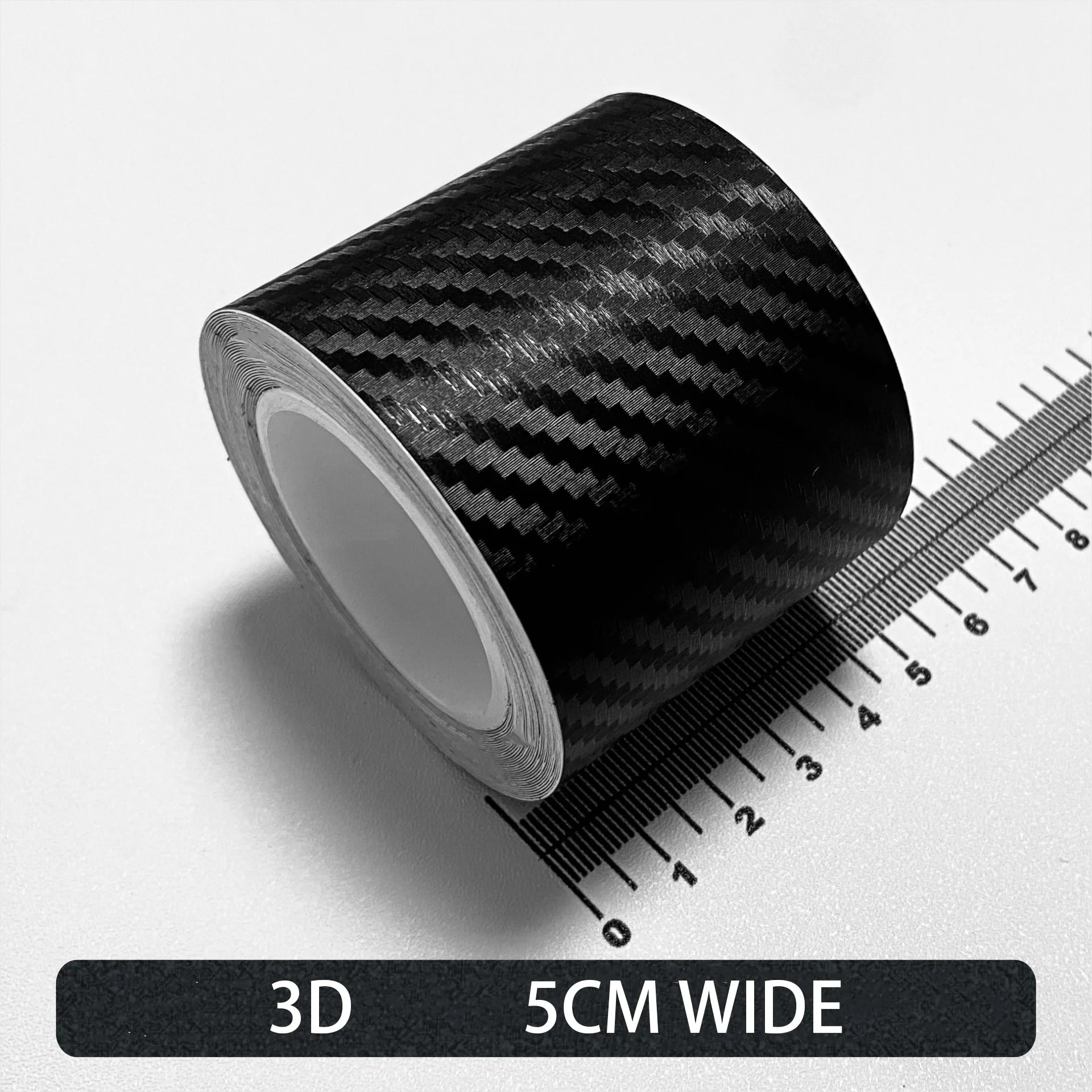 Carbon Fiber Car Stickers Self-adhesive Automotive Wrap Tape Matte Black Protective Car Film 3D Vinyl Door Strip Accessories