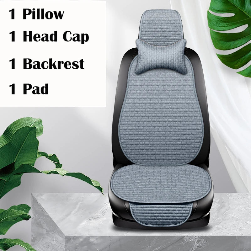 Universal Car Seat Cover Car Front Rear Seat Back Cushion Falx Car Seat Cushion Protector Auto Interior Pad Fit for Most Cars