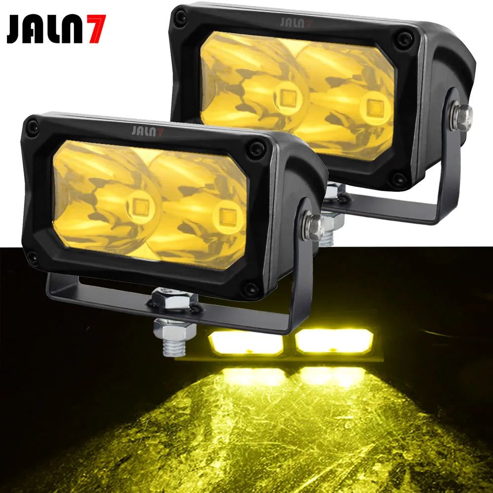 LED Pods LED Driving Lights 3.5 Inch 60W LED Spot Lights Off Road Backup Fog Spotlights Ditch Light 2 Pack for Motorcycle Truck