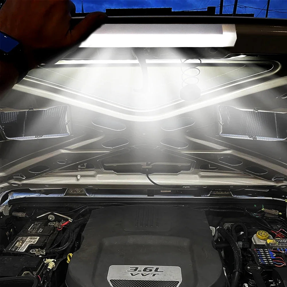 Car Sensor Light For Floor Trunk Hood Auto Interior Reading Light USB Charging Human Body Induction Trunk Magnetic Sensing Light