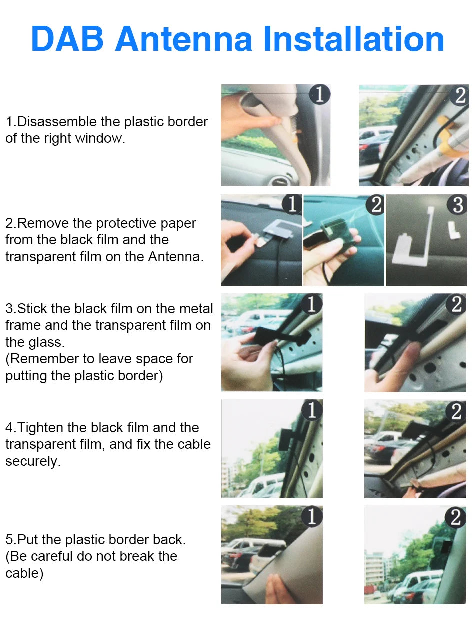 Srnubi DAB/DAB+ Antenna With USB Adapter Universal Android Car Radio GPS Stereo Receiver Europe DAB DAB+ Signal Head Unit Player