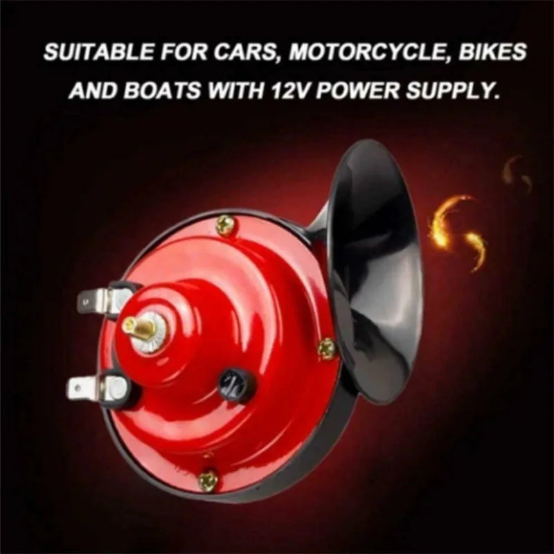 Super Loud 12V Snail Car Horn - Multiple Tones to Choose From