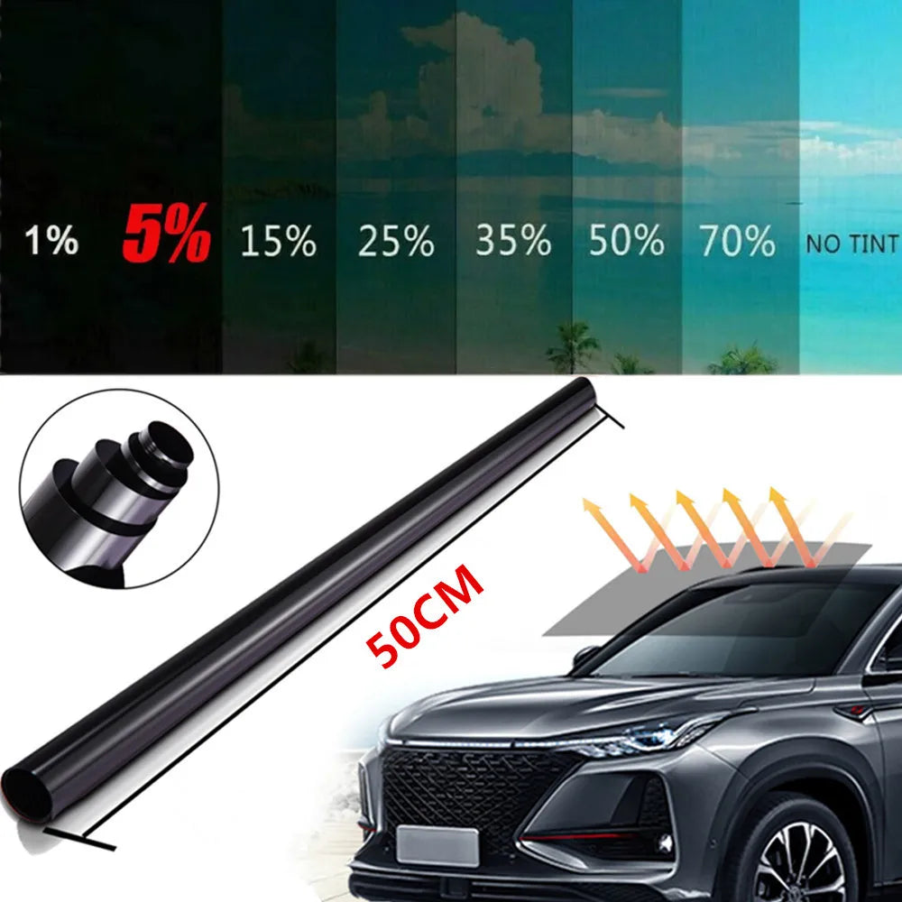 Window Tint Film UV Heat Reflective Home Office Glass Heat Solar UV Protector Sun Shade Film 3Mx50CM VLT Car Body Tint Film