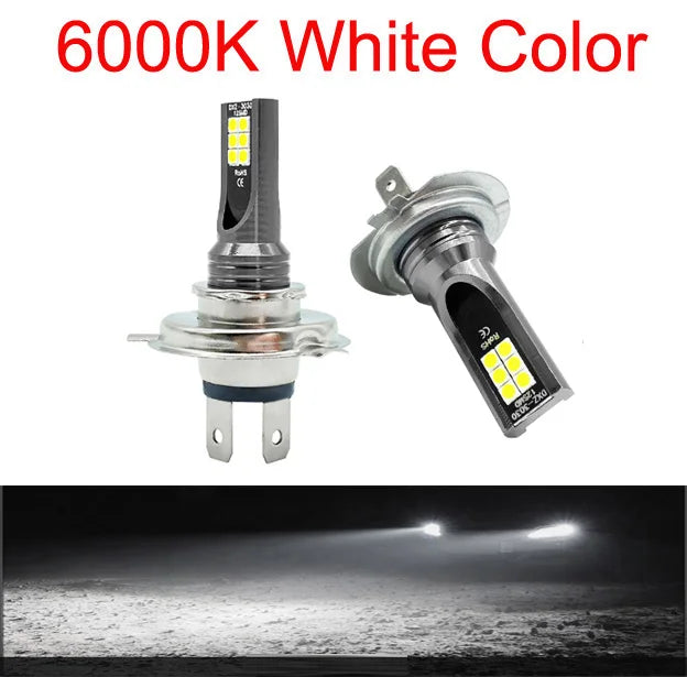 2Pcs Super Bright H4 H7 Led Bulb Car Headlight Motorcycle H1 H3 H8 H9 H11 Auto Fog Lamps 9005 9006 HB3 HB4 Light 12v 24V 80W