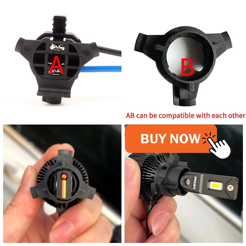 Philips Ultinon Rally 3551 LED H4 H7 H11 HB3/4 H18 H19 HIR2 Car Headlight 6500K White Max Power 100W Max Lumen 9000lm LED Bulb