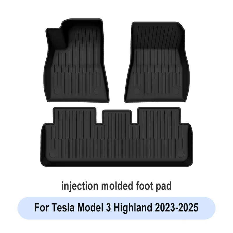 Car Floor Mats for Tesla Model 3 Y 2019-2025 Car Four Seasons Waterproof Non-slip Floor Mat NEW TPE Special Car Accessories