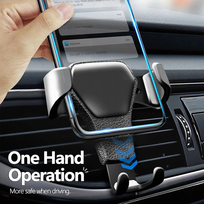 NEW Gravity Car Holder For Phone Air Vent Clip Mount Mobile Cell Stand Smartphone GPS Support For iPhone Mobile Phone