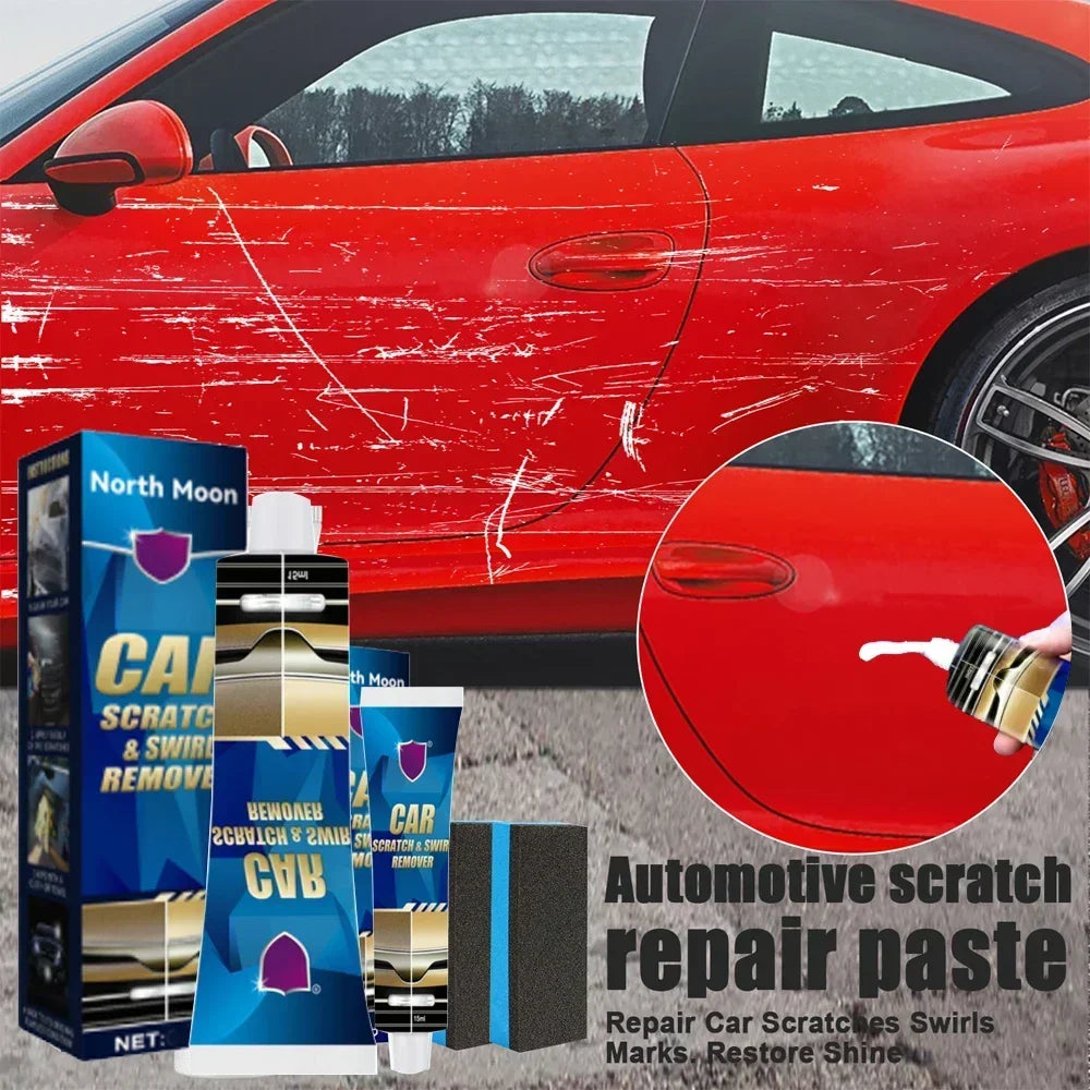 60/120ml Car Repair Paint Paste Scratch Remover Kit with Sponge and Towel Scratch Coating Polishing Wax Auto Scratches Repairing