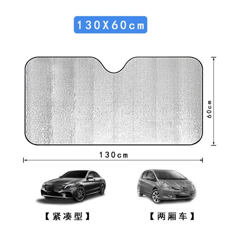 1PC Car Sunshade Front Windscreen Thickened Aluminium Foil Heat Insulation Curtain Car Summer Sunshade Sunscreen Car Supplies