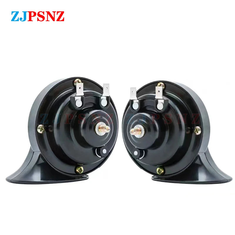 12V 24V 48V 60V 72V Car Snail Horn Electric Horn Motorcycles Scooter Truck e-Bike Snail Horn 410Hz 510Hz Super Sound Waterproof