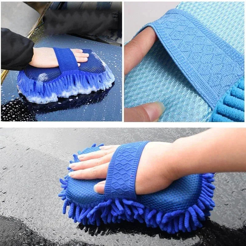 Ultra Fine Fiber Car Wash Machine Sponge Brush Cleaning Car Care Details Brush Washing Towels For Mini Seat Opel Car Accessories
