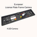 4/8/12LED  European License Plate Rearview Camera Frame Reverse Backup Camera Night Vision for Truck Car SUV, Camper Pickup