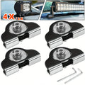 4/2PCS Universal Car Hood Mount Mounting Brackets Stainless Steel Led Work Light Bars Clamp Holder ( without Lamp ) 2Pcs