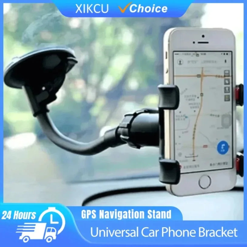 360 Degree Rotation Removable Universal Suction Cup Car Phone Bracket Lazy Bracket Flexible GPS Navigation Stand Accessories