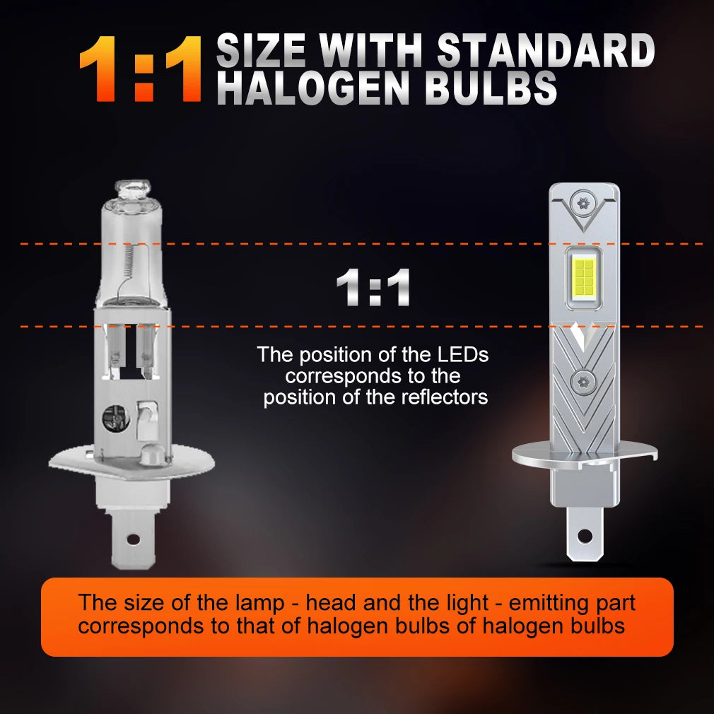 XSTORM H1 LED Headlight Bulb 60000LM 150W High Power Auto Fog Lamp 6500K 12V Led Lights for Car Head Lamps Driving Running Lamp