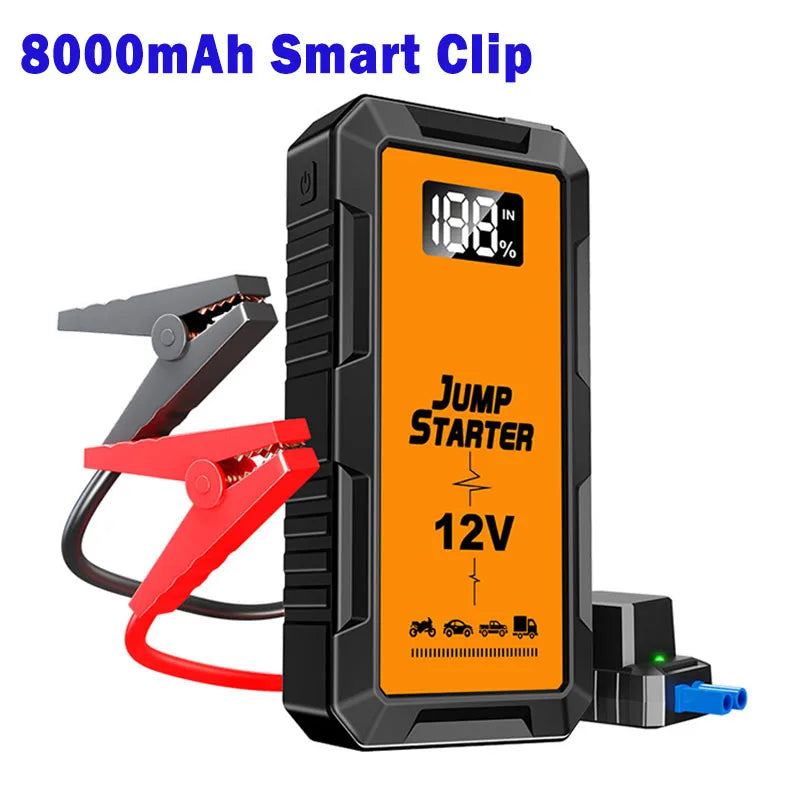 8000mAh Jump Starter Car Power Bank 12V Portable Charger Car Booster Auto Starting Device Emergency Car Battery Starter