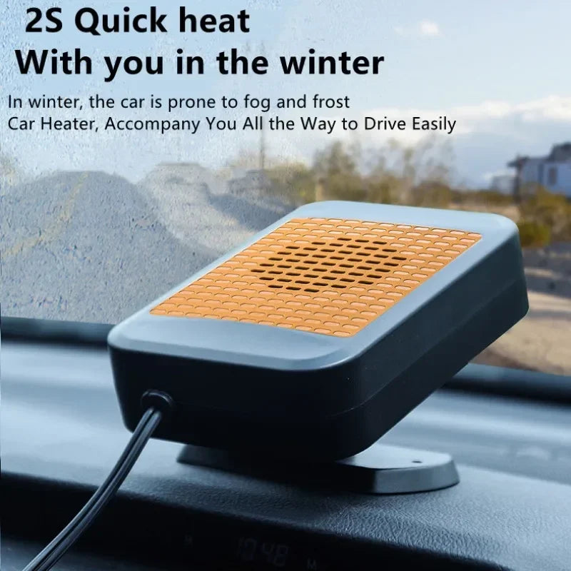 12V 200W Portable Fast Heating Auto Car Heater Defroster Demister Electric Heater Windshield ABS Heating Fan for Car Truck
