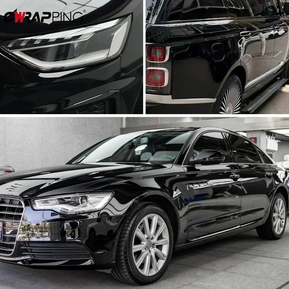 Black Car Vinyl Films Auto Wrapping Foil Laptop Skin Phone Cover Motorcycle Decoration Covering Sticker Tunning Car Accessories