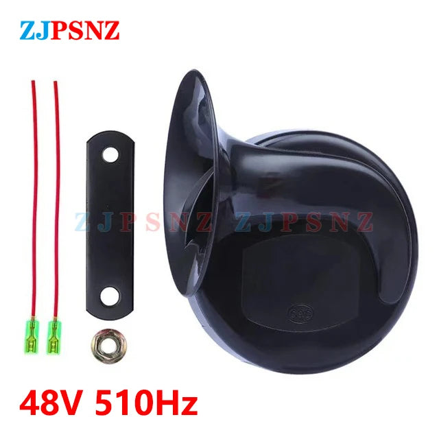 12V 24V 48V 60V 72V Car Snail Horn Electric Horn Motorcycles Scooter Truck e-Bike Snail Horn 410Hz 510Hz Super Sound Waterproof