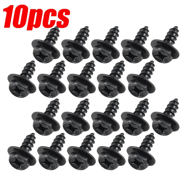 Universal Car Bumper Fender Fastener Clip Hex Head Self Tapping Screws Car Fender Splash Seal Guards Rivet Clip Screws Fasteners