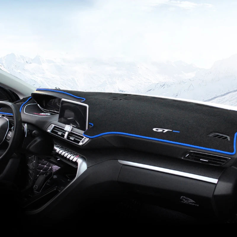 Car Dashboard Cover Mat Avoid Light Pads Anti-UV Carpets For Peugeot 3008 5008 GT Hybrid 2016 2017 2018 2019 2020 2021 2022 2023