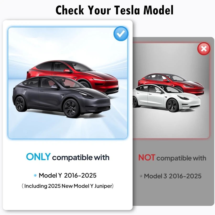 For Tesla Model Y/ Juniper 2025-2020 Upgraded Graphene Heat Insulation Front Sunshade Windshield  [Tailored Fit, 99% Sun Protect