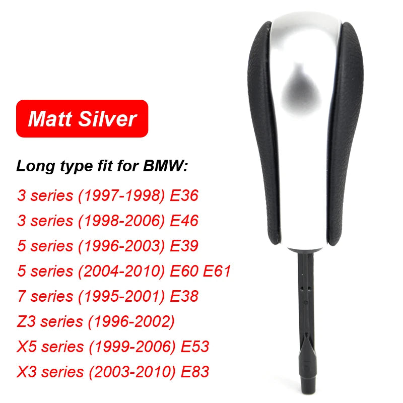 Automatic Car Gear Shift Knob For BMW E39 E46 E53 E60 E61 E63 E64 E81 E82 E87 E90 E91 E92 E93 E83 ABS Carbon fiber Car Styling