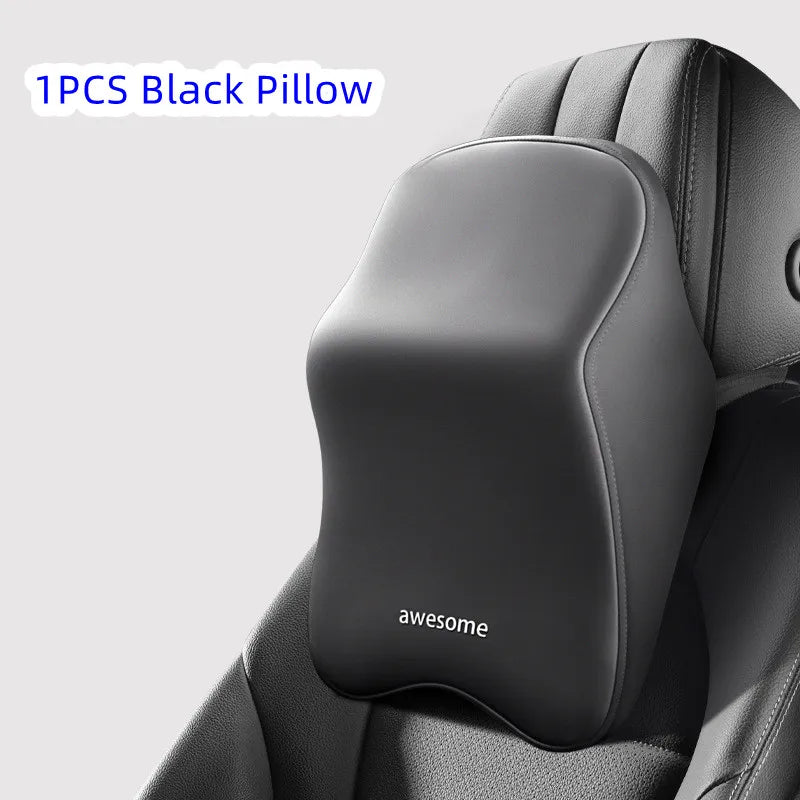 Car Lumbar Back Support Headrest Neck Pillow Memory Foam Lumbar Pillow Universal Soft Neck Pillows Cushion Car Seat Cushion