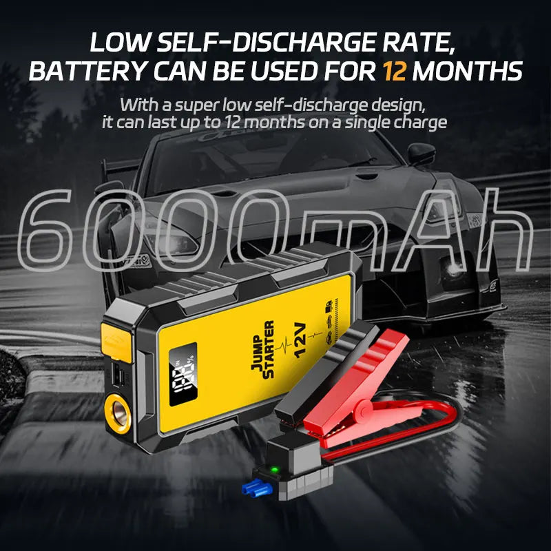 High-power Automobile Emergency Starting Power Supply 8000mAh Screen Safety Hammer Car Starting Device Power Bank Accessories