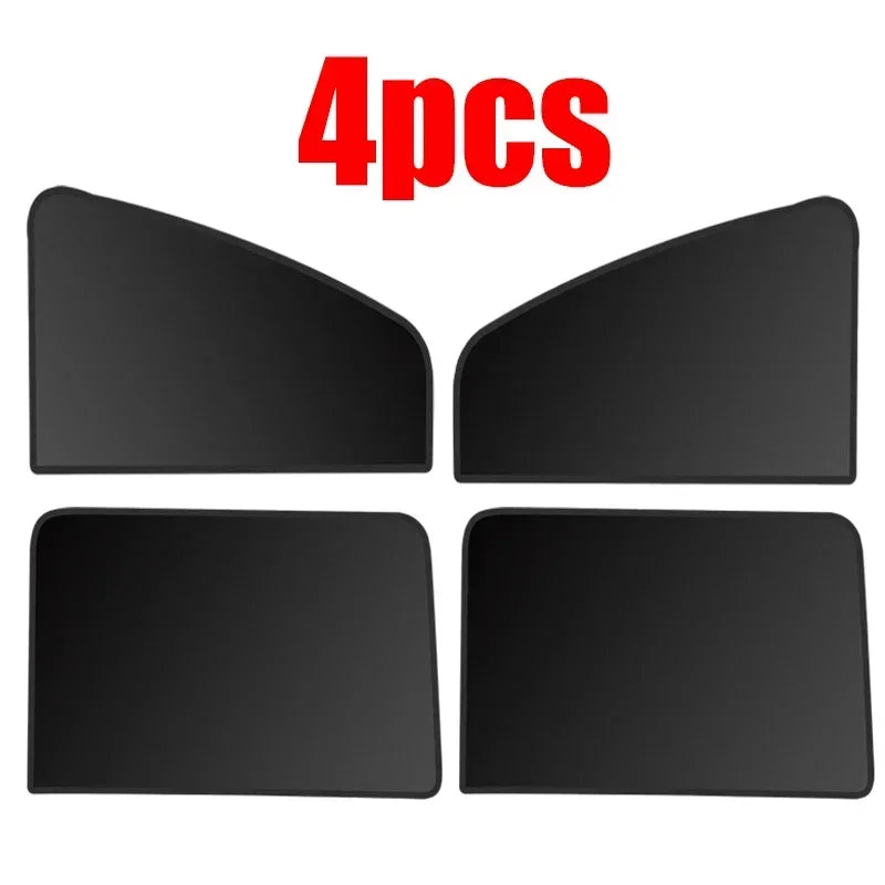 New Magnetic Car Sunshade Cover Summer UV Protection Side Rear Window Curtain Black Mesh Sun Shade Cover Auto Car Accessories