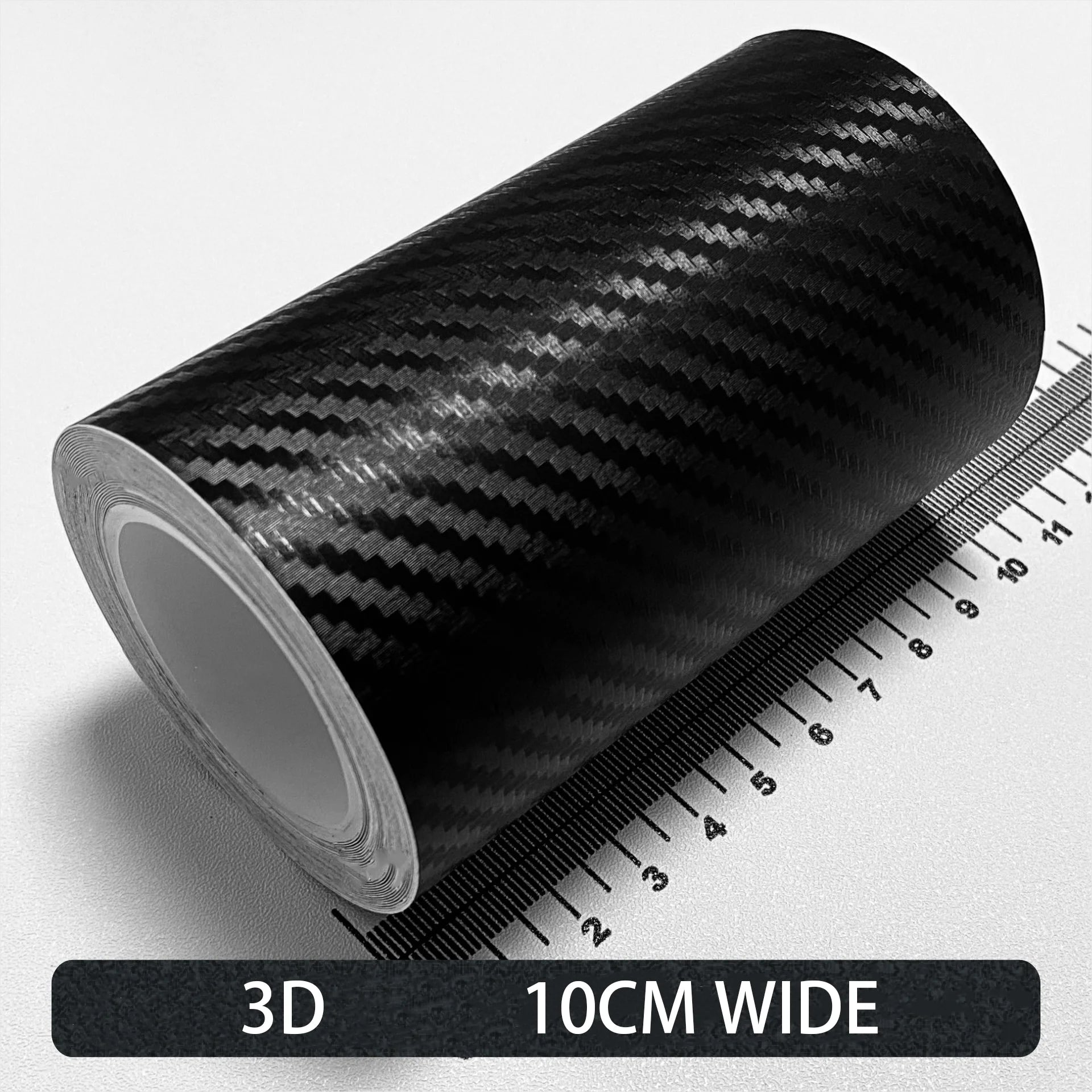 Carbon Fiber Car Stickers Self-adhesive Automotive Wrap Tape Matte Black Protective Car Film 3D Vinyl Door Strip Accessories