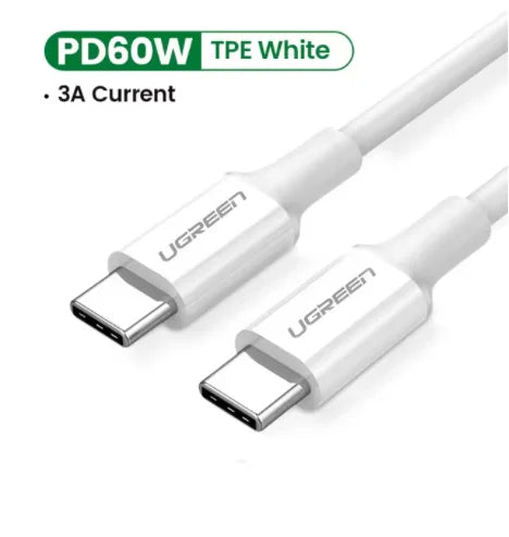 Ugreen PD 60W USB C to USB Type-C Cable QC4.0 3.0 Fast Charge Data Cable for Macbook Samsung S20 S9 USB C Cable for iPhone 15