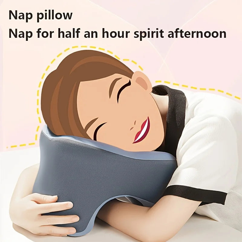 Nap Pillow, Travel U-Shaped Pillow, Neck and Cervical Spine Pillow, Airplane Car Office Home Headrest, Neck Support Pillow, Tummy Sleeping Pillow, Memory Foam Core Pillow.