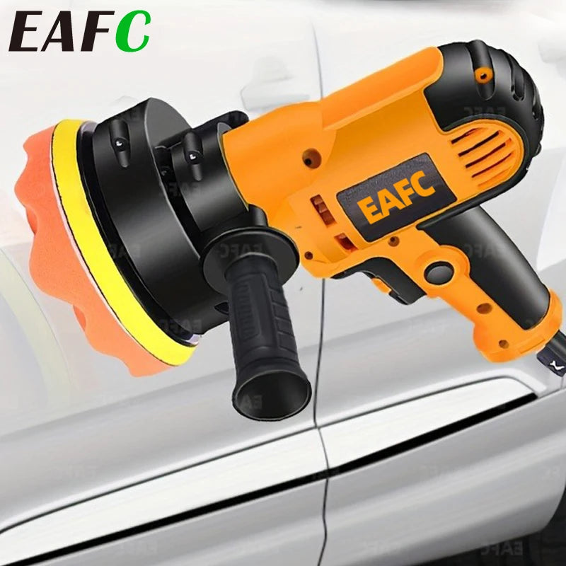 EAFC 3700R Car Polisher Machine Electric Auto Polishing Machine Adjustable Speed Sanding WaxingTools With Sponge Pads Polisher