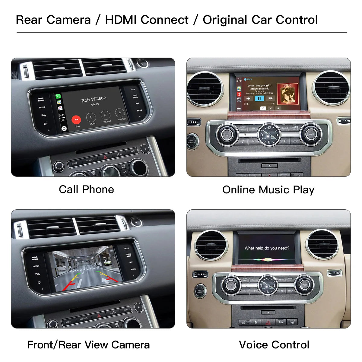 CARABC Wireless carplay Android Auto Fits For Land Rover Jaguar Bosch Discovery4 Evoque Freelander2 XJL XE XF Mirroring Decorde