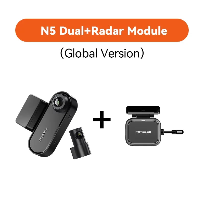 DDPAI Dash Cam N5 Dual Front and Rear 4K Ultra HD Resolution Dash Camera NightVIS ADAS GPS Auto record